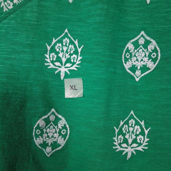 Loft Outlat Tank Top WOmen XL Green White Floral Kelly Green Burnout New READ - Picture 12 of 13